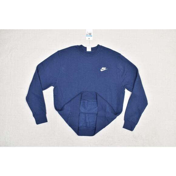 NEW Nike Men's Sportswear Club Fleece Long Sleeve Crew Neck Sweatshirt Size S - Picture 3 of 8